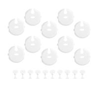 GRIRIW Cache-prises pour Bébé en Abs Blanc, Lot de 20 Pièces, Protection Électrique pour Garçon et Filles, Minimise le Risque de Choc Électrique, pour Chambre Cuisine