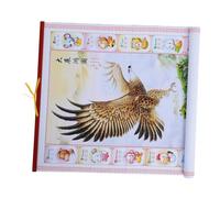 GRIRIW Calendrier Mural Cheval Chinois Décoratif Feng Shui Faux Rotin pour Bureau et Maison Calendrier Pratique et