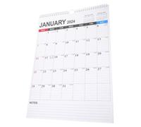 GRIRIW Calendrier Mural Mensuel en Papier Blanc pour Planification Familiale, Utilisation Longue Durée de 01/2024 à Juin 2025, pour Maison et Bureau
