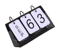 GRIRIW Calendrier Perpétuel Fer Forgé pour Bureau Décoration de Table Créative et Robuste pour Maison et Bureau Rappel des Fêtes Importantes Design Compact et Élégant