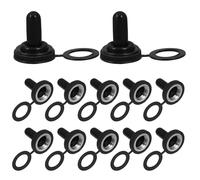 GRIRIW Capuchon 12mm Lot de 10 en Caoutchouc Noir Étanche et Anti-poussière Solide et Facile à Utiliser pour Interrupteur à Bascule pour Tableau de Bord