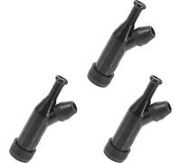 GRIRIW Capuchon de Bougie d'Allumage pour Générateur à Essence 3pcs, Plastique Noir, Design Unique, Haute Pression, pour Pompe à Eau et Moteur