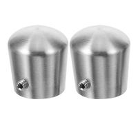 GRIRIW Capuchons de Rampe d'Escalier en Acier Inoxydable 1,26 Po, 2 Pièces Embouts pour Main Courante, Accessoires Adaptés aux Escaliers et Rampes de Sécurité Intérieures