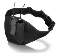 GRIRIW Ceinture Sport Micro en Néoprène Noire Poche Frontale et Sangle Réglable, Confortable et Flexible pour Yoga et Aventures en Plein Air