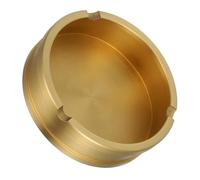 GRIRIW Cendrier de Table Laiton Doré Brossé Élégant Cendrier Design Minimaliste pour Bureau Maison et Patio Porte-Cendres Compact et Décoratif