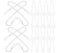 GRIRIW Chaîne Suspendre avec Crochets en Acier Inoxydable Argentée 24pcs Installation Simple pour Pots Suspendus et Mangeoires pour Décorations Intérieures