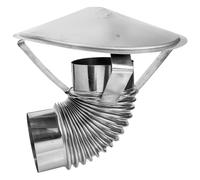 GRIRIW Chapeau de Cheminée en Acier Inoxydable 304 Protection Anti-Pluie Résistante Diamètre Adapté Couvre-Tube de Fumée pour Poêles et Conduits Couverture Imperméable pour