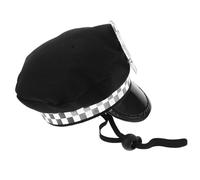 GRIRIW Chapeau pour Chien Réglable Style Policier pour Fêtes et Cosplay Confortable et Doux Accessoire Animal de Compagnie Halloween et Événements