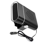 GRIRIW Chauffage de Voiture Portable 12V Noir Profond Dégivreur et Désembueur Rapide pour Pare-Brise Ventilateur Chauffant Électrique Multifonction Usage Voiture et Maison