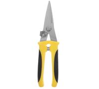 GRIRIW Ciseaux à Tôle Performance de Coupe en Acier Inoxydable Poignée Antidérapante Jaune et Découpe Précise pour Travaux Industriels