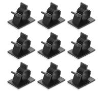 GRIRIW Clip de Gestion des Câbles Auto-adhésif en Nylon Noir, Réglable et Facile à Ouvrir, 100 Pièces pour Fixation Câble sur Bureau et Panneaux Divers