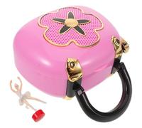 GRIRIW Coffret à Bijoux Musical Rose pour Filles 5-8 avec Ballerine Tournante Boîte à Bijoux Princesse Compacte et Présent Anniversaire Garçon et Filles