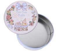 GRIRIW Coffret Métallique Rond pour Bonbons et Biscuits, Boîte en Fer-Blanc Décorée, Emballage Présent Raffiné pour Fêtes de Fin d'Année