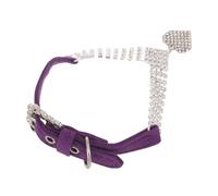 GRIRIW Collier pour Chien et Chat Scintillant en Strass à Paillettes, Taille S Ajustable 7 Cm, Couleur Violette, Accessoire Bijoux pour Animaux de Compagnie, pour Fêtes et Usage