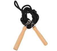 GRIRIW Corde à Sauter Sportive Poignée en Bois Triangulaire Corde en Coton PVC Résistante à L'Usure Longueur Réglable pour Fitness Entraînement en Salle et Activités Plein Air
