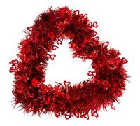 GRIRIW Couronne Suspendue de Cœur en Plastique Pailleté, Décoration de Porte pour Saint-Valentin, Ornement Romantique Léger et Portable, pour Fêtes et Mariages, Décoration Intérieure