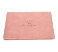 GRIRIW Couverture de Certificat en Cuir Rose, Protecteur Portable et Résistant à L'usure Motifs Cartoon pour Conservation des Certificats de Naissance des Garçon et Filles