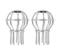 GRIRIW Crépine de Gouttière en Acier Inoxydable 2 Pcs, Haute Dureté, Résistante la Déformation, pour Balcons et Jardins, Protège Efficacement les Feuilles et Débris