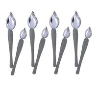 GRIRIW Cuillères à Peindre en Acier Inoxydable Lot de 8 pour Dessin de Sauce, Outil Crayon Chocolat, Cuillère à Sauce la Cuisine, Décoration Desserts et Assiettes, Usage Traiteur