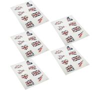 GRIRIW D'autocollants Visage Drapeau National Délicats Décoratifs et Pratiques 5 Ensembles Tatouages Temporaires en Papier et Pvc pour Match de Football