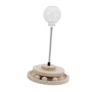 GRIRIW De Chat Drôle De Nourriture Manquante Ventouses Balle Jouets De Chat De Nourriture Bidons De Mousse Ventouses Alimentaires Jouets De Balle en Bois Khaki