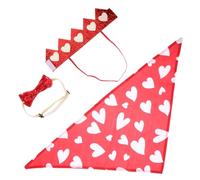 GRIRIW Décorations De Fête pour Animaux De Compagnie Foulard pour Chien Serviette De Salive Chapeau Décoratif Nœud Saint-Valentin