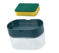 GRIRIW Distributeur de savon à pompe à pression avec brosse vaisselle et tampon récurent pour évier cuisine capacité modérée fonctionnement instantané