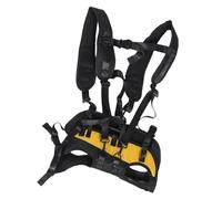 GRIRIW Dos Porte-Chien pour Vélo en Tissu Oxford Noir et Jaune S, Double Bretelle Ajustable, Maille Respirante Anti-pincement de Poils, Paquet de Transport Sécurisé pour Petits Chiens