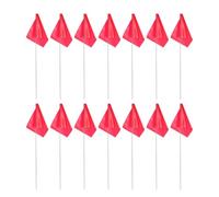 GRIRIW Drapeaux de Marquage Piquet en Fil D'acier Rouge pour Pelouse Lot de 50 en Pvc pour Repérer Arroseurs et Déjections Canines en Milieu Industriel