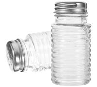 GRIRIW Ensemble Multifonctionnel et Léger Salière et Poivrière 2 Pcs en Verre et Acier Inoxydable Plusieurs styles pour Usage la Cuisine ou Restaurant Plusieurs styles