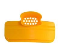 GRIRIW Entonnoir Anti-déversement Silicone Flexible pour Bord de Casserole Égouttoir Réutilisable Pour Soupe et Liquides Clipser Facilement pour Cuisine Pratique et Jaune