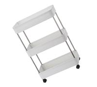 GRIRIW Étagère de Rangement Cuisine Niveaux à roulettes Chariot Mobile Multi-Usage pour Salle de Bain et Bureau Capacité Spacieuse avec Compartiments Aérés