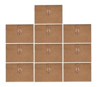 GRIRIW Fermeture à Ruban Lot de 10 en Papier Kraft Marron Résistantes pour Invitations de Mariage pour Festival ou Usage Bureau