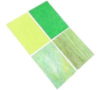 GRIRIW Feuilles de Verre Mosaïque en Mica 10X15 CM 4 Couleurs Ondulées Vert Foncé Vert Militaire pour Décorations d'Église Soi-Même Fournitures Loisirs Créatifs et Projets Mosaïque