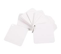 GRIRIW Fiches Bristol Vierges 8x8 Cm, 200 Cartes Pré-perforées avec 2 Anneaux Métalliques, Bloc-notes à Anneaux pour Révision et Prise de Notes, Cartes Flash Blanches Polyvalentes
