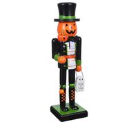 GRIRIW Figurine Casse Noisette Halloween en Bois, Soldat Peint à Main | Décor Compact pour Intérieur, Études et Fêtes, Finition Artisanale, Style Traditionnel au Charme Unique