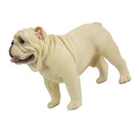 GRIRIW Figurine Chien Décorative Beige pour Garçon Fille Modèle Animal Réaliste Éducatif et Objet Décoratif pour Chambre et Bureau