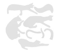 GRIRIW Gabarits de Couture en Acrylique Forme Chat Petit Format, Règle Patron de Matelassage Transparent Multifonction, Outil Loisirs Créatifs pour Quilting et Couture, Kit Portable