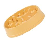 GRIRIW Gamelle Anti-glouton Bol pour Animaux en Plastique Jaune Grosse Capacité Antidérapante, Bords Arrondis, pour Chat et Chien, Alimentation Lente et Gestion la Faim