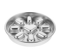 GRIRIW Gamelle Anti-glouton en Acier Inoxydable pour Chiens et Chats, Bol à Alimentation Lente Base Antidérapante, Assiette à Lécher Ronde pour Petits Chiens et Chiots, Entretien Facile,