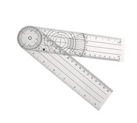 GRIRIW Goniomètre Médical Rotatif en PVC Transparent Règle d'Angle Graduée en Degrés et Centimètres Outil de Mesure pour Kinésithérapie et Évaluation Amplitude de Mouvement