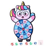 GRIRIW Jeu de Fléchettes Licorne pour Garçon et Filles 3 Balles Collantes, Jeu D’intérieur Interactif pour Garçon et Filles de 4 à 12 Années, de Coordination Œil-Main Sécurisé, pour