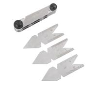 GRIRIW Jeu de Jauges à Filetage 4pcs en Acier Argenté, Haute Résistance et Léger, pour Positionner les Outils de Coupe de Filetage sur Tour