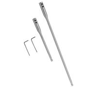 GRIRIW Jeu de Rallonge Tarière en Acier à Haute Teneur en Carbone, Tige Extension Extra Longue 150/300mm avec Clé, Surface Lisse et Résistance la Rouille pour Construction Bois