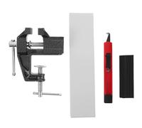 GRIRIW Kit 4 Pièces pour Grips de Golf - Mini-Étau Portable en Acier Robuste Pince et Crochet de Démontage Ruban Adhésif Double-Face Inclus Outil Précis pour Regrippage de Clubs de