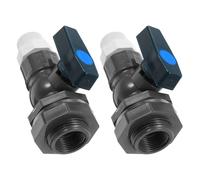 GRIRIW Kit de Robinet pour récupérateur d'eau de Pluie en PVC, déviateur de Jardin Noir 2pcs, 3/4'' DN20 pour système d'irrigation et cuve
