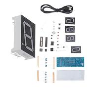 GRIRIW Kit Horloge Électronique à Monter Soi-même LED à Contrôle Lumineux, Horloge Numérique Scm Compacte Rouge en Plastique, Microprocesseur Programmable pour Bricolage Éducatif,
