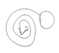 GRIRIW Laisse pour Perroquet Réglable en Acier Inoxydable Chaîne de Dressage pour Oiseaux Accessoire de Sécurité pour Oiseaux de Compagnie Ensemble de 1 Pièce