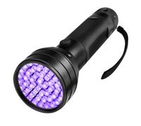 GRIRIW Lampe Torche à Lumière Noire UV 51 LED Alliage d'Aluminium Étanche Compacte et Légère pour Camping Chasse et Détection Fluorescente