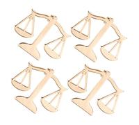 GRIRIW Lapel Badge Set 4PCS Metal Justice Scales Brooch for Attorneys and Law Students with Professional Style and Versatile Attachment Perfect for Business and Graduation Events